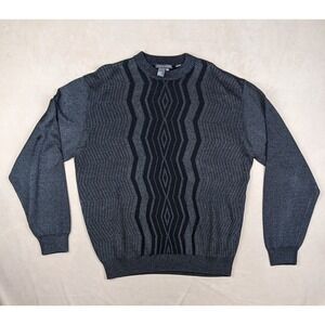 Tulliano XXL Mens Sweater Geometric Gray 24x28 Textured